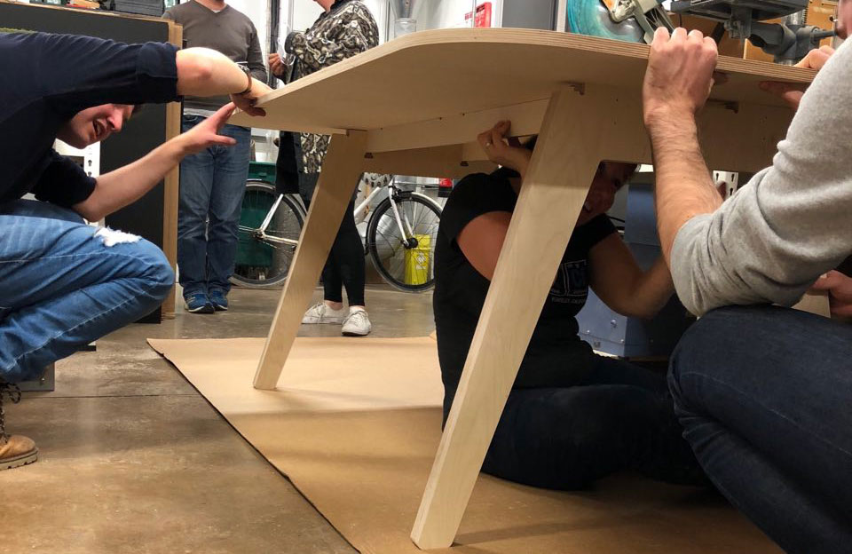 Fitting the table together